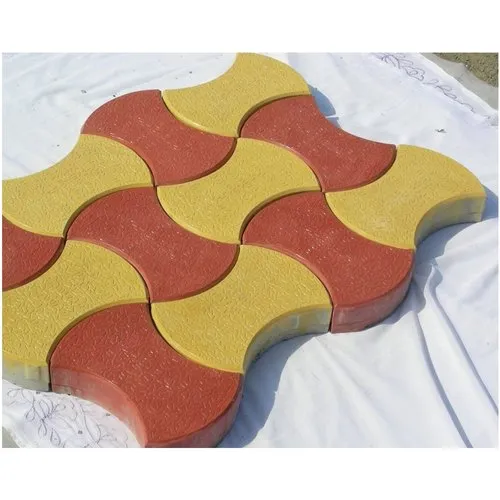 Red-Yellow Interlock Paver Block