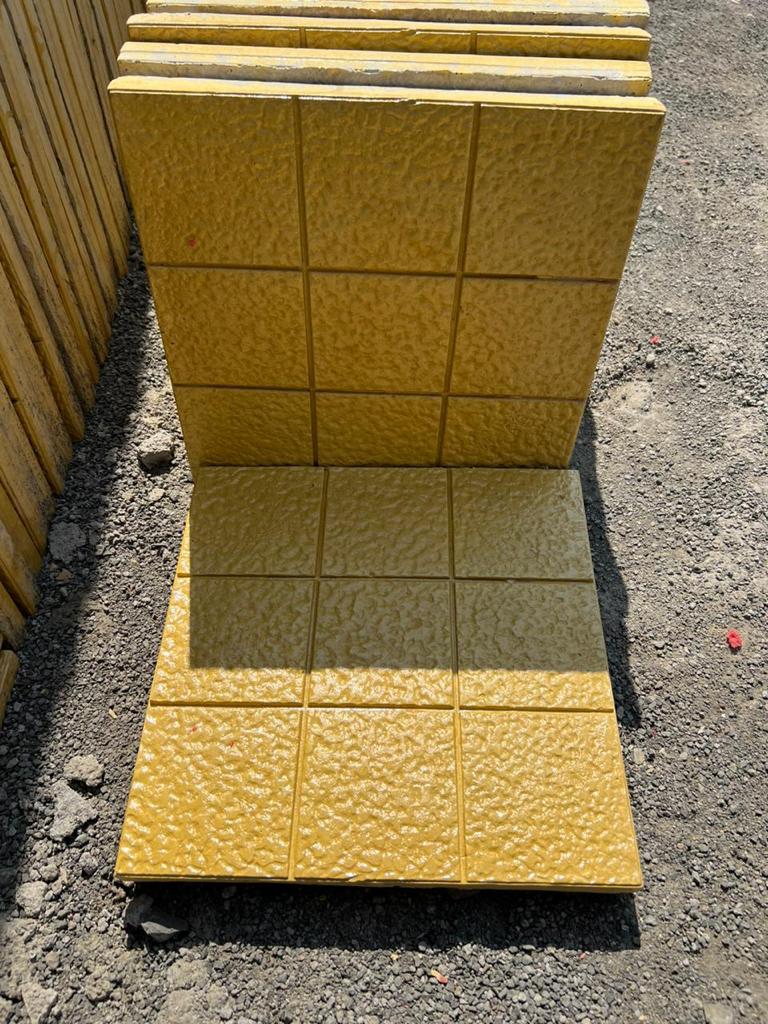 9 Square Yellow Chequered Tile